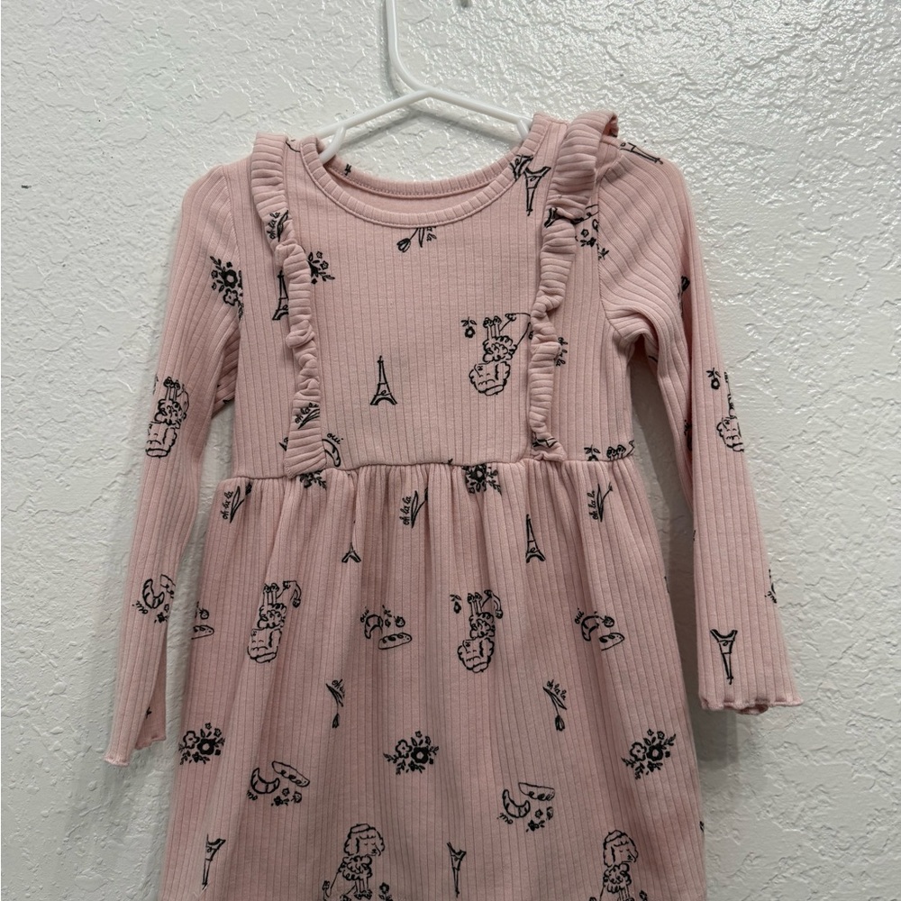 Pink Ruffled Kids Dress